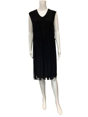 Frank Lyman Fringe Midi Length Dress Size: M